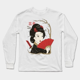 GEISHA ILLUSTRATION Long Sleeve T-Shirt